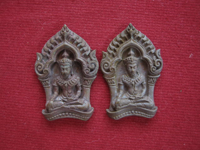 แพคคู่ พระยอดขุนพล บ้านค่าย รุ่นแรก หลวงพ่อสาคร วัดหนองกรับ พิมพ์เล็กเนื้อสำริด