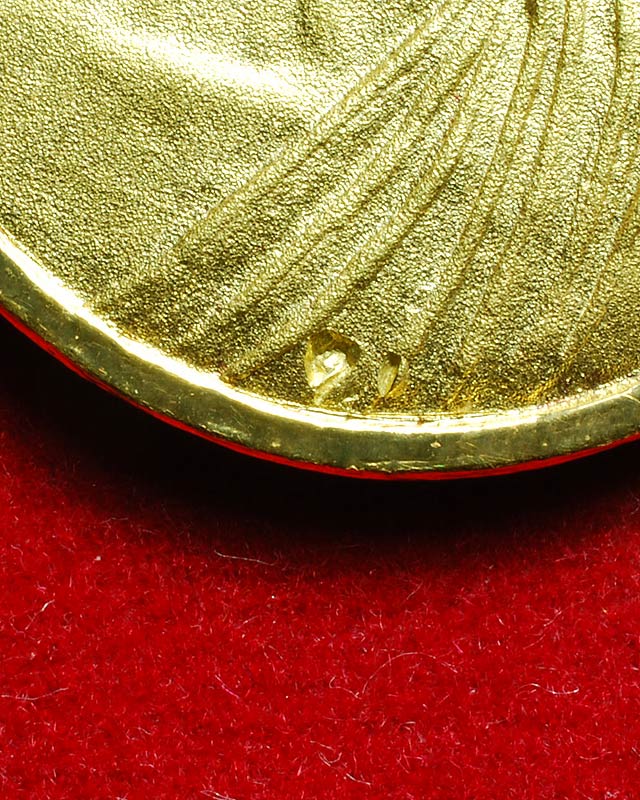 เหรียญฉลองอายุ80ปี หลวงปู่คำพันธ์ วัดธาตุมหาชัย เนื่อทองคำ