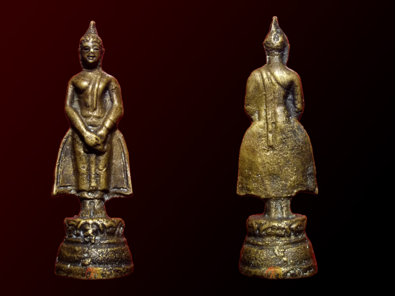 พระเสริมดวงประจำวันเกิด ปางถวายเนตร(วันอาทิตย์) หลวงพ่อสนิท วัดลำบัวลอย เนื้อโลหะผสม(รหัส 1027)