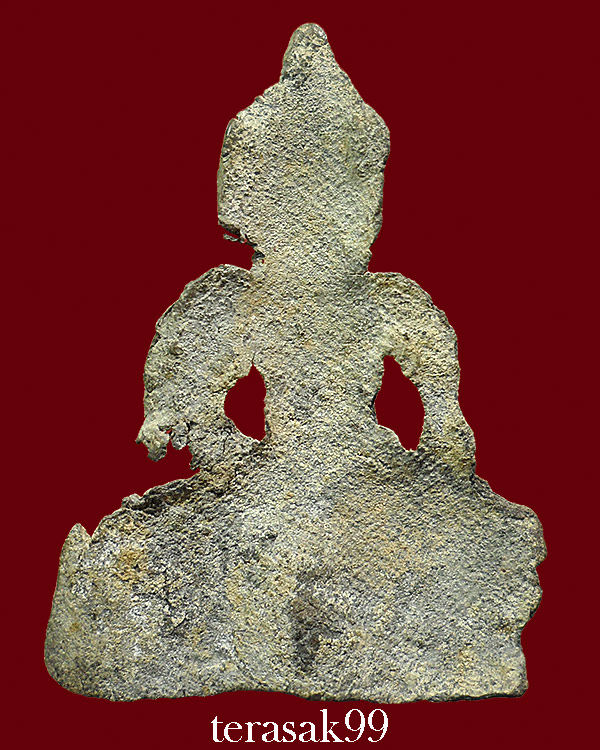 พระอู่ทองบัวสองชั้น เนื้อชินเงิน กรุวัดราชบูรณะ อยุธยา 