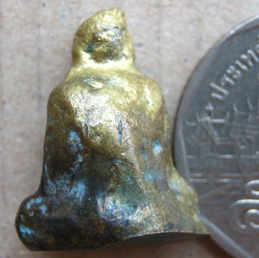 รูปหล่อหลวงพ่อเขียน รุ่นเถ้าแก่หอเตี๊ยะ ปี 2499 เนื้อทองผสม วัดสำนักขุนเณร จ.พิจิตร