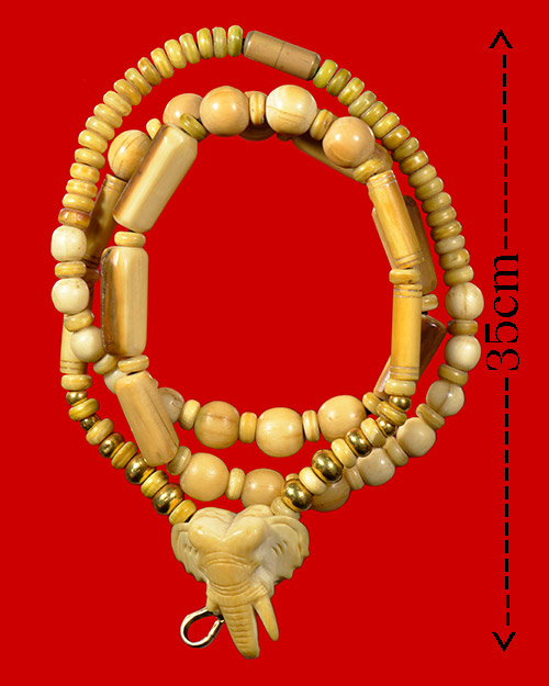 สร้อยงา+เม็ดทอง+ก้ามปูทองคำ ยาว70ซม.(สวมหัวได้)