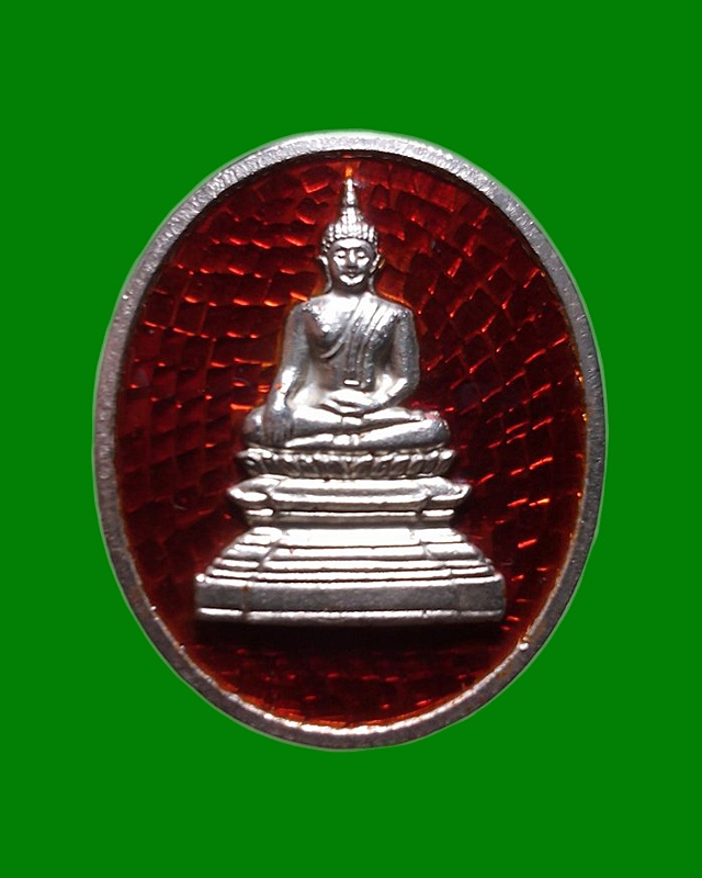 เหรียญเนื้อเงินลงยา หลวงพ่อพระใส  วัดโพธิ์ชัย  จ. หนองคาย  ปี 2537 