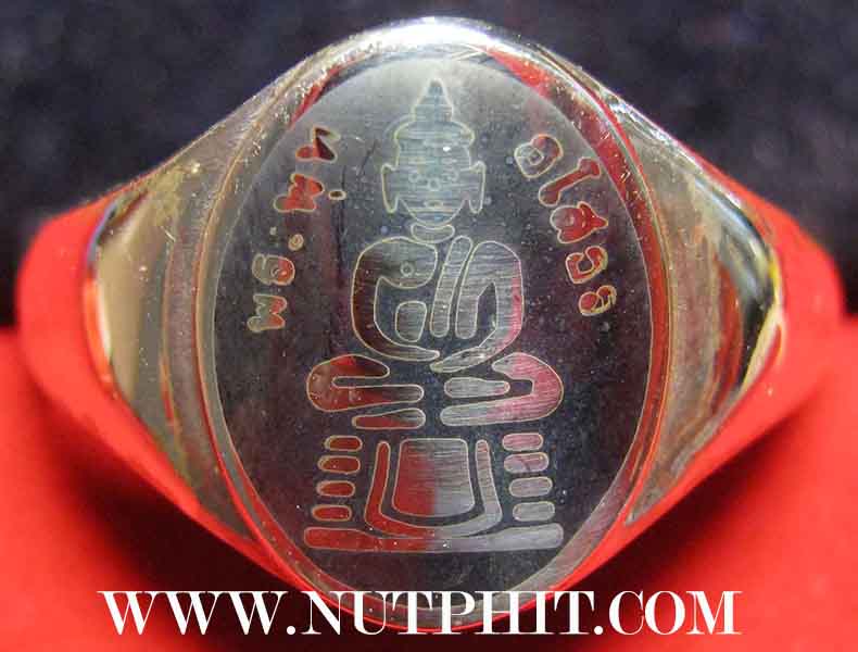 แหวนเงินลงถม ลพ.โสธร กล่องเดิม ๆ จากวัดโสธรฯ+ของแถม !!! *16