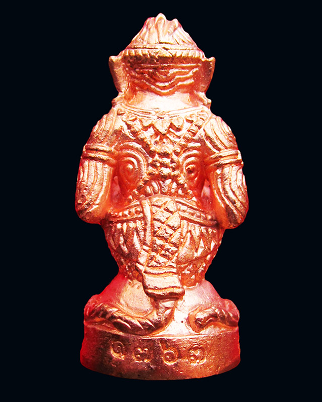 หนุมานมหาปราบไพรี หลวงปู่บัว ถามโก วัดศรีบุรพาราม จ.ตราด เนื้อทองแดงนอก ก้นอุดผงผสมสีผึ้ง กล่องเดิม