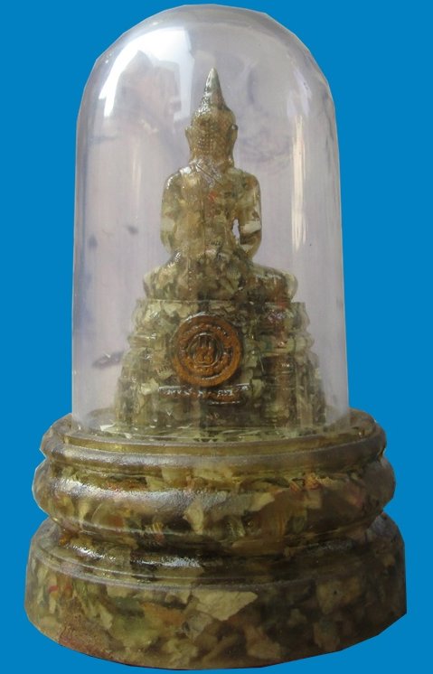 หลวงพ่อพระพุทธโสธร ขนาดบูชา ตั้งหน้ารถพร้อมครอบเดิม เนื้อธนบัตร ภปร.ที่ฐานผ้าทิพย์ พระสภาพสวยมากครับ