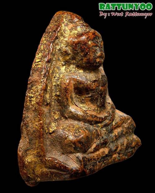 พระหลวงพ่อโตกรุวัดบางกระทิงพิมพ์สมาธิ ลงลักปิดทองเดิม สภาพสวยมาก