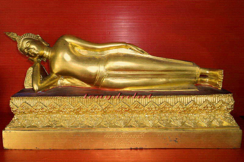 พระบูชาพระร่วงโรจนฤทธิ์ วัดพระปฐมเจดีย์ ปางประจำวันอังคาร(ปางไสยาสน์) ปิดทองสวยมากค่ะ