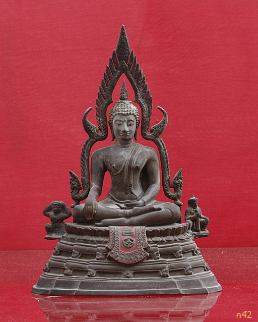 พระบูชาพระพุทธชินราช วัดเกาะศาลพระ จ.ราชบุรี ปี 2518 สมเด็จพระสังฆราชทรงเททอง