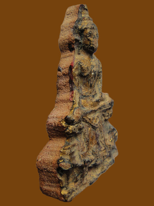 โคนสมอปางมารวิชัย ( ตัดชิด ) เนื้อดิน จ.อยุธยา ลงรักปิดทองเดิมๆจากกรุเนื้อจัดดูง่าย 