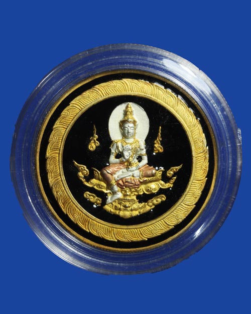 เหรียญจตุคามรามเทพ รุ่นบันดาลโชค 50 ลงยา ขนาด 3.2 CM.