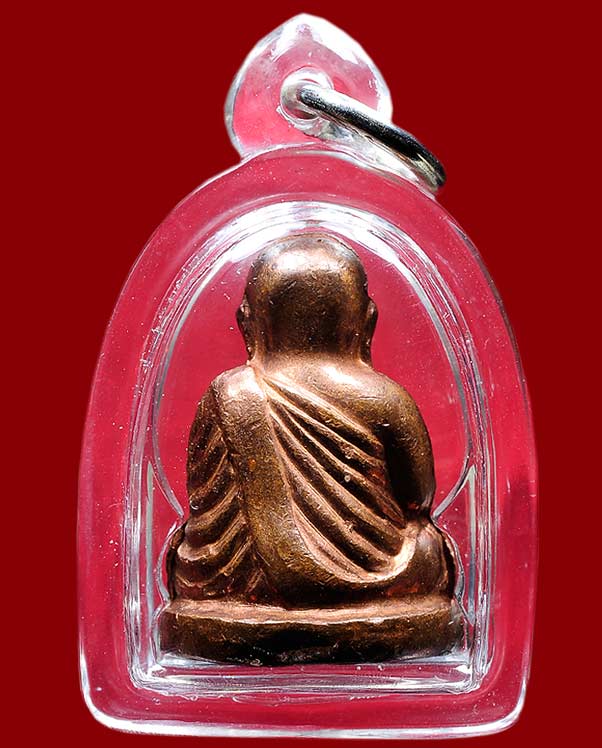 หลวงพ่อเงินวัดบางคลาน เนื้อทองแดง พร้อมเลี่ยม พิมพ์หน้ายิ้ม มีกริ่ง  รุ่นกองทุน ๕๓