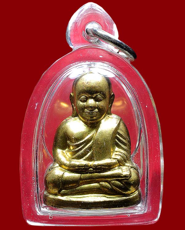 หลวงพ่อเงินวัดบางคลาน เนื้อทองเหลือง พร้อมเลี่ยม พิมพ์หน้ายิ้ม   รุ่นกองทุน ๕๓