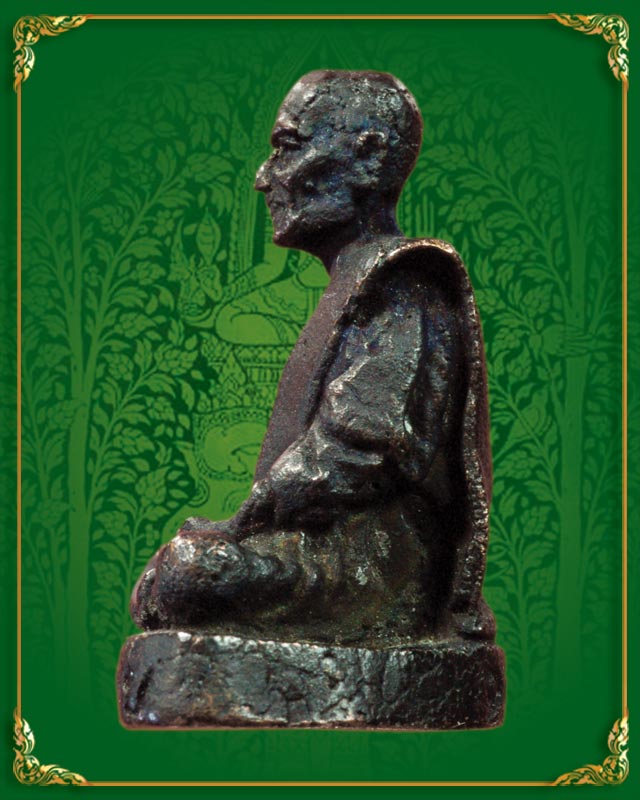 รูปหล่อ หลวงพ่อกุหลาบ วัดใหญ่สว่างอารมณ์ จ.นนทบุรี ปี 2519