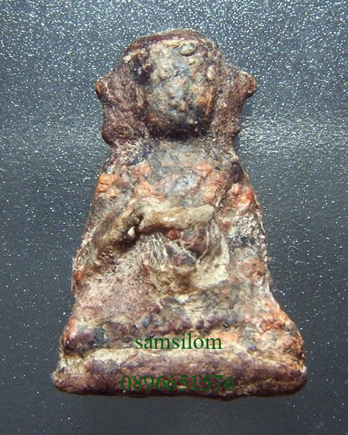 กรุวัดเชิงท่า พระสังกัจจายน์ พิมพ์จกบาตร+พิมพ์สมาธิ เล็ก หูบายศรี สนิมแดง