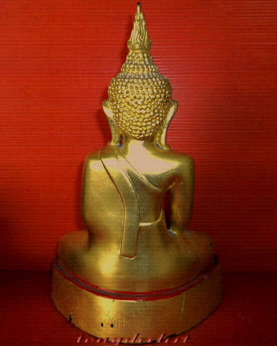 พระบูชาหลวงพ่อโต วัดหลักสี่่ จ.สมุทรสาคร หน้าตัก 6 นิ้ว ปิดทองค่ะ