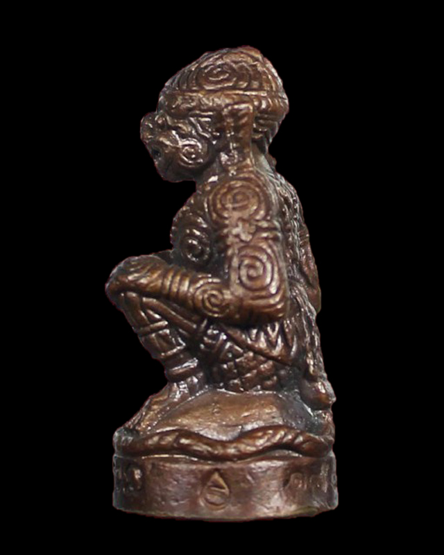 หนุมานมหาปราบไพรี หลวงปู่บัว ถามโก เนื้อสัมฤทธิ์ ก้นอุดผงผสมสีผึ้งหลวงปู่บัว กล่องเดิม