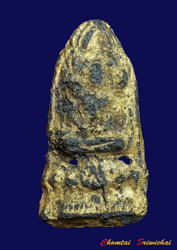 พระโคนสมอ เนื้อชินเงิน ทองเดิมในกรุ