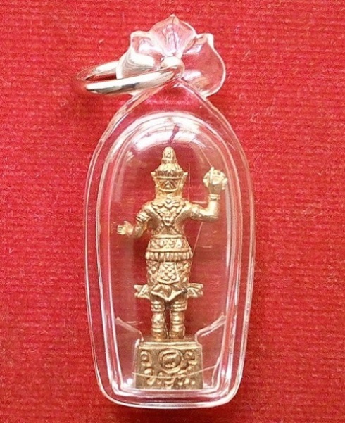 ท้าวเวสสุวรรณัง เนื้อทองเหลือง+เกศา หลวงปู่ชื้น วัดญาณเสน ปี45 ตอกโค๊ตด้านหน้า....เคาะเดียวแดง....