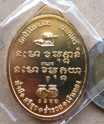 เหรียญหลวงตาบุญหนา วัดป่าโสตถิผล จ สกลนคร ปี2558เพชรเจ้าสัว เนื้อสัตตะ แยกชุดกรรมการ หมายเลข1166พร้อ
