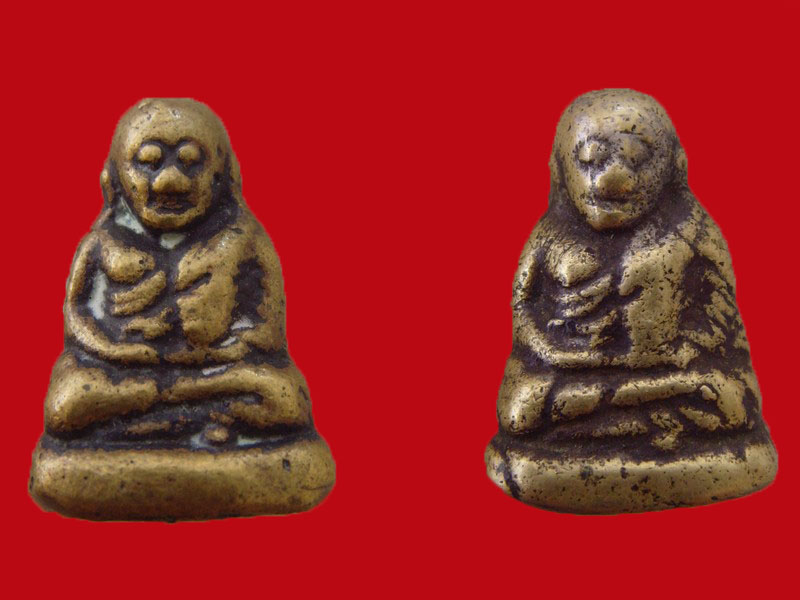  2องค์ครับเบาๆหลวงพ่อเงิน พิมพ์ขี้ตาวัดทุ่งน้อย ยุคต้น