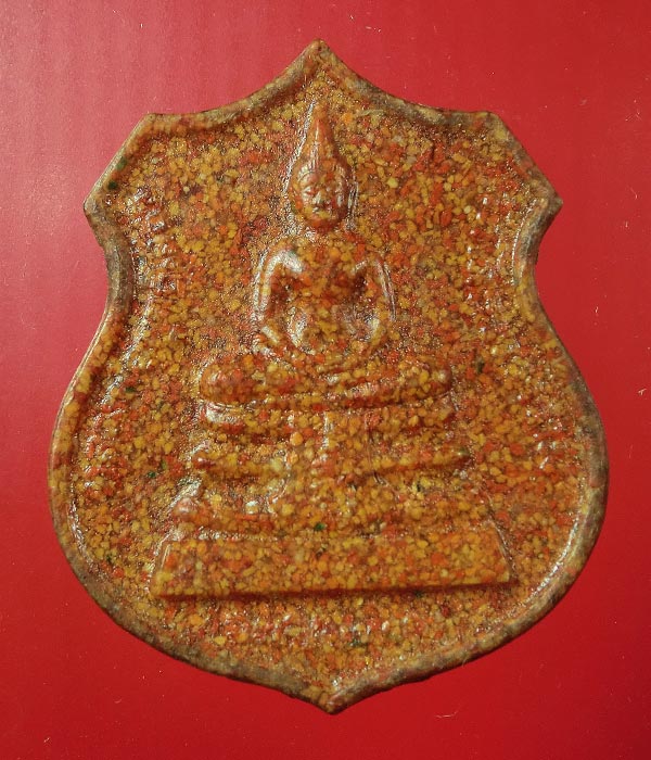 ((เคาะเดียว)) หลวงพ่อโสธร เนื้อกระเบื้องหลังคาโบสถ์ ปี 2538 ฝังเหรียญทองแดง ....113