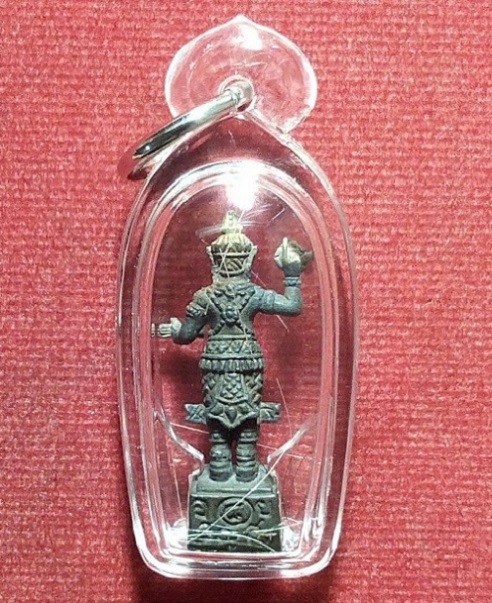 ท้าวเวสสุวรรณัง เนื้อลูกแก้ว+เกศา หลวงปู่ชื้น วัดญาณเสน อยุธยา ปี45 ตอดโค๊ตด้านหน้าที่ฐาน