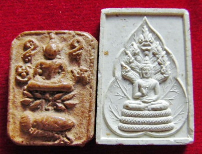 พระพิมพ์หลวงปู่ปาน ทรงปลา พร้อม พระผงวัดโพธิ์ ปี33 หลวงพ่อฤาษีฯ วัดท่าซุง อธิษฐานจิต