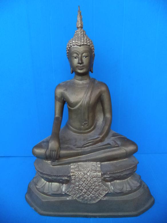 พระบูชาเนื้อทองเหลืองปางสมาธิ หรือ ปางชนะมาร หน้าตัก 9 นิ้ว