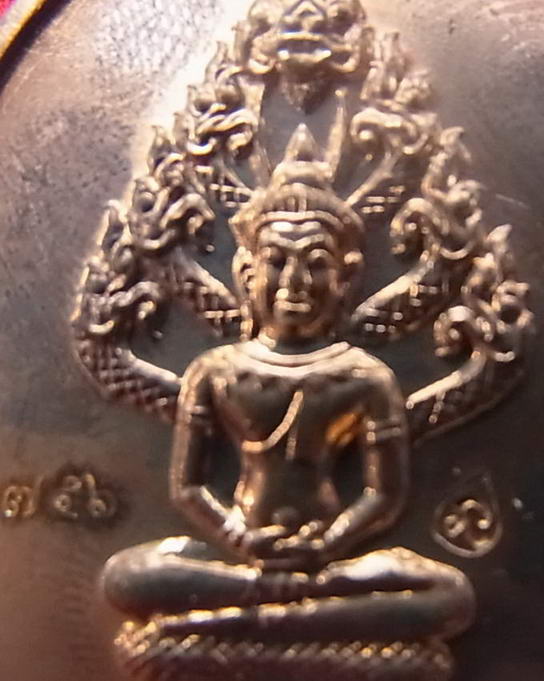 เหรียญพระนาคปรก ไตรมาส ๕๑ หลวงพ่อสาคร วัดหนองกรับ ระยอง เนื้อทองแดงผิวไฟ เลขสามหลัก ๗๕๖  พร้อมกล่องเ