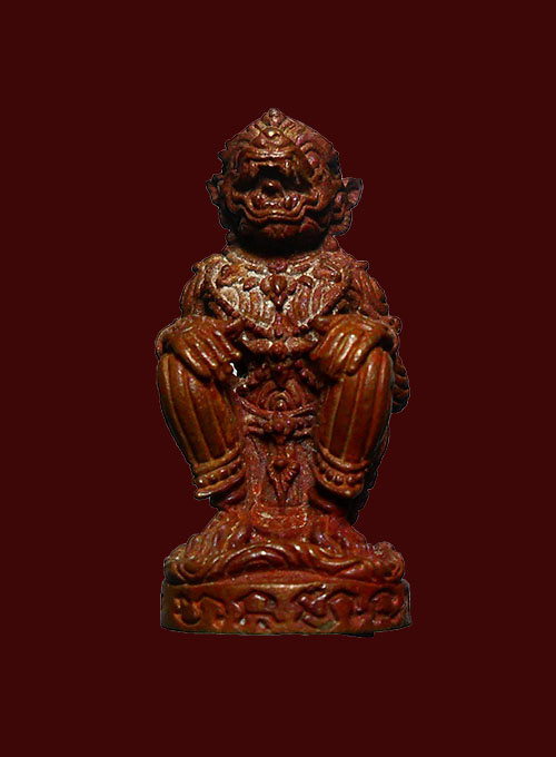 หนุมานมหาปราบ หลวงพ่อสาคร รุ่นแรก ปี52 เนื้อทองแดงเถื่อนก้นอ ุดผงพรายกุมาร โค้ต นุ หมายเลข7663 สวยๆร