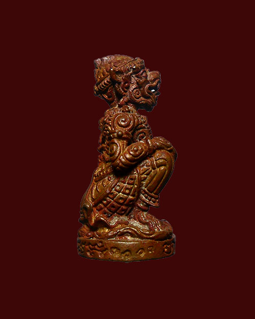 หนุมานมหาปราบ หลวงพ่อสาคร รุ่นแรก ปี52 เนื้อทองแดงเถื่อนก้นอ ุดผงพรายกุมาร โค้ต นุ หมายเลข7663 สวยๆร