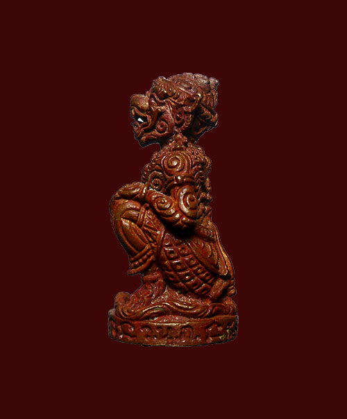 หนุมานมหาปราบ หลวงพ่อสาคร รุ่นแรก ปี52 เนื้อทองแดงเถื่อนก้นอ ุดผงพรายกุมาร โค้ต นุ หมายเลข7663 สวยๆร