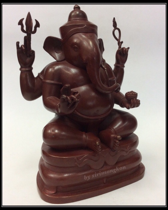 พระพิฆเนศ 65ปี คณะจิตรกรรมฯ ม.ศิลปากร เนื้อสำริดแดง สูง8.5นิ้ว หน้าตัก5นิ้ว สร้าง350องค์ 