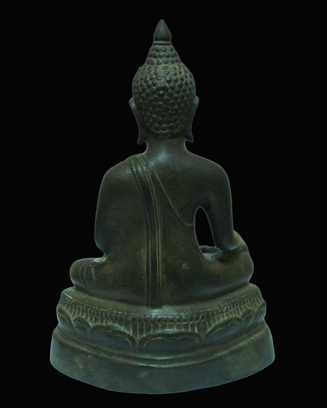 พระบูชา หลวงพ่อดี วัดหนองจอก หน้าตัก๕ นิ้ว ใต้ฐานอุดปูนฝังเหรียญ+สมเด็จสภาพเดิม