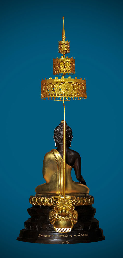 พระบูชาพระพุทธสิหิงค์ ปี55 วัดพระมหาธาตุฯ จ.นครศรีฯ หน้าตัก 5 นิ้ว ปิดทอง พร้อมฉัตร + กล่องเดิม