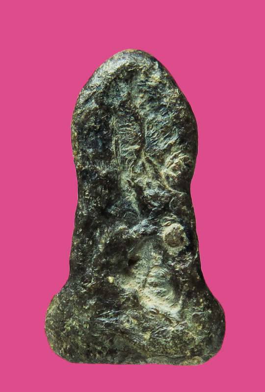 พระท่ากระดานน้อย เนื้อชินสนิมแดง กรุวัดท่าเสา กาญจนบุรี  มาพร้อมใบประกาศ