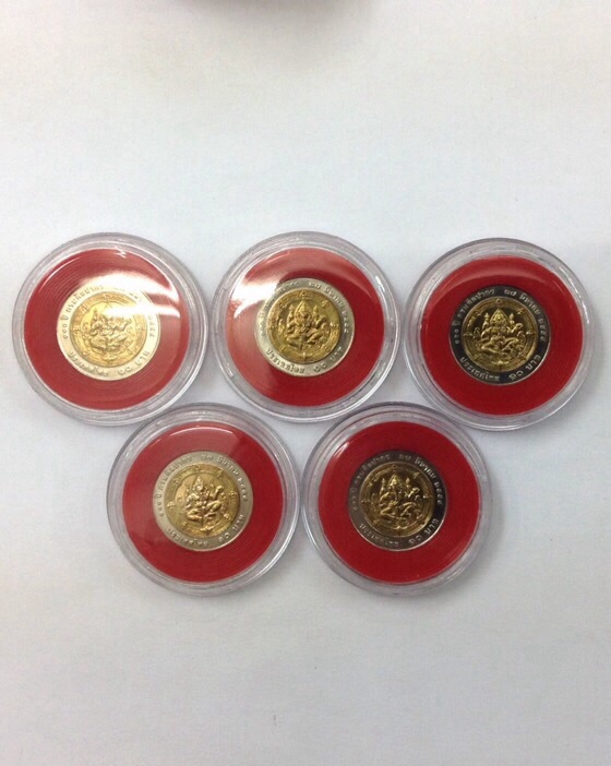 5เหรียญ เหรียญพระบาทสมเด็จพระมงกุฎเกล้าเจ้าอยู่หัว หลังพระพิฆเนศ ที่ระลึก100ปีกรมศิลปากร พร้อมตลับ#5