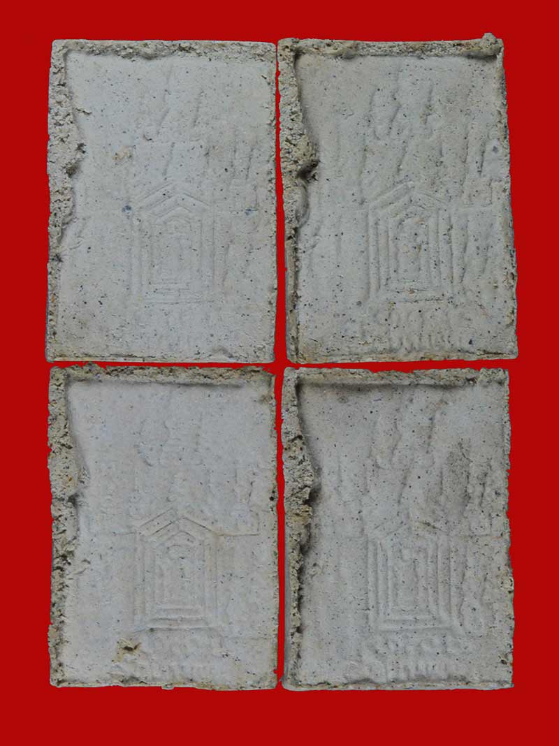 พระผงนั้งเสือ หลวงพ่อเปิ่น วัดบางพระ นครปฐม พิมพ์เล็ก 4 องค์ 2