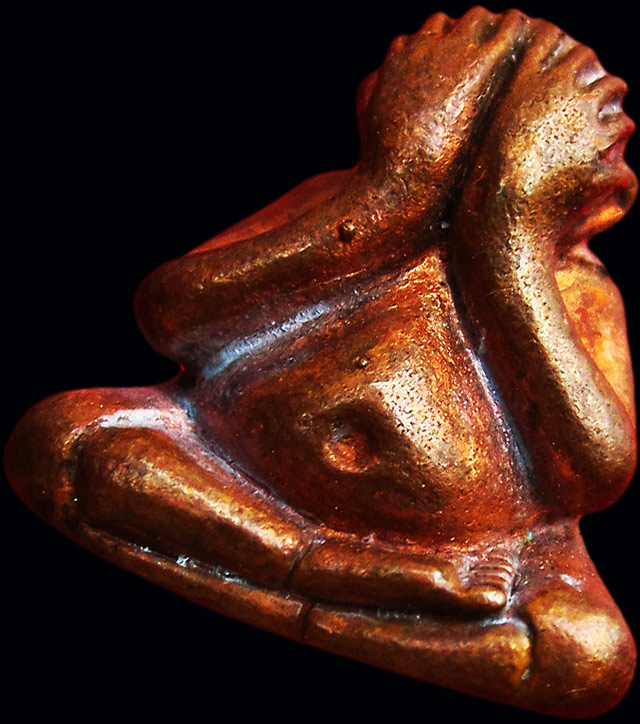 พระปิดตาปุ้มปุ้ยชินบัญชร หลวงพ่อสาคร มนุญโญ วัดหนองกรับ ที่ระลึกครบ ๗๕ ปี ๒๕๕๖ เนื้อทองแดงเถื่อน