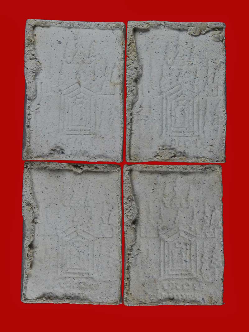 พระผงนั้งเสือ หลวงพ่อเปิ่น วัดบางพระ นครปฐม พิมพ์เล็ก 4 องค์ 3