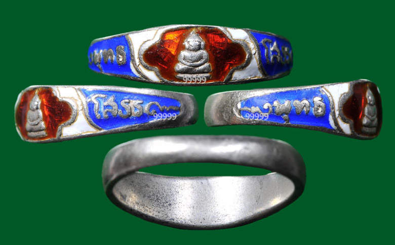 หลวงพ่อโสธร แหวน เนื้อเงินลงยา 