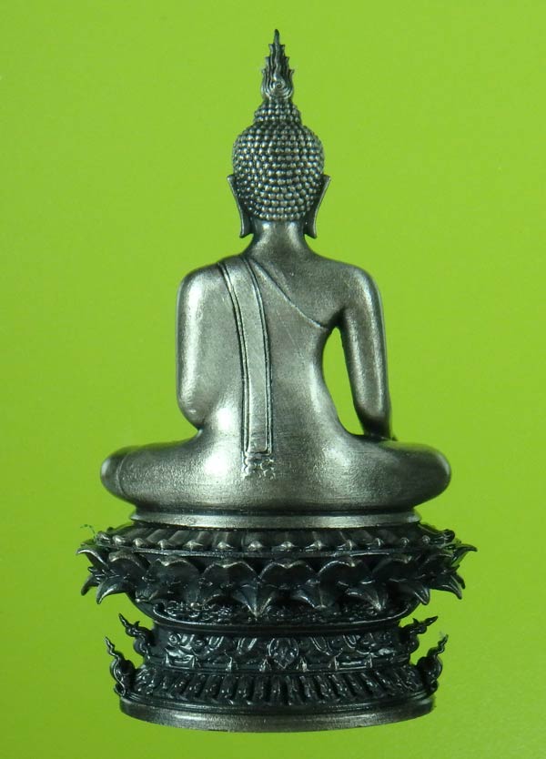 พระกริ่งอจนะ วัดศรีชุม สุโขทัย เนื้อเงิน-บรอนซ์อิตาลี หมายเลข 1455 กริ่งดัง สูง 4 ซม.