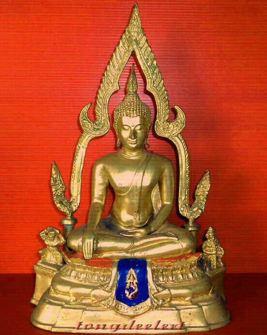 พระพุทธชินราชบูชา ภปร. กะไหล่ทอง ซุ้มถอดได้ สวยมากค่ะ