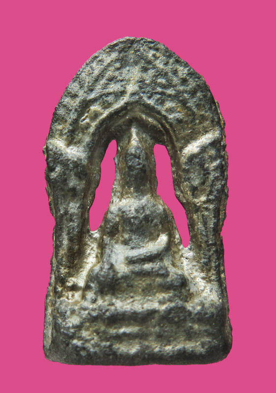 พระซุ้มโพธิ์บังลังค์ (ขุนแผนแหวกม่าน(บางท่านเรียก)) เนื้อชินเงิน กรุวัดราชบูรณะ อยุธยา