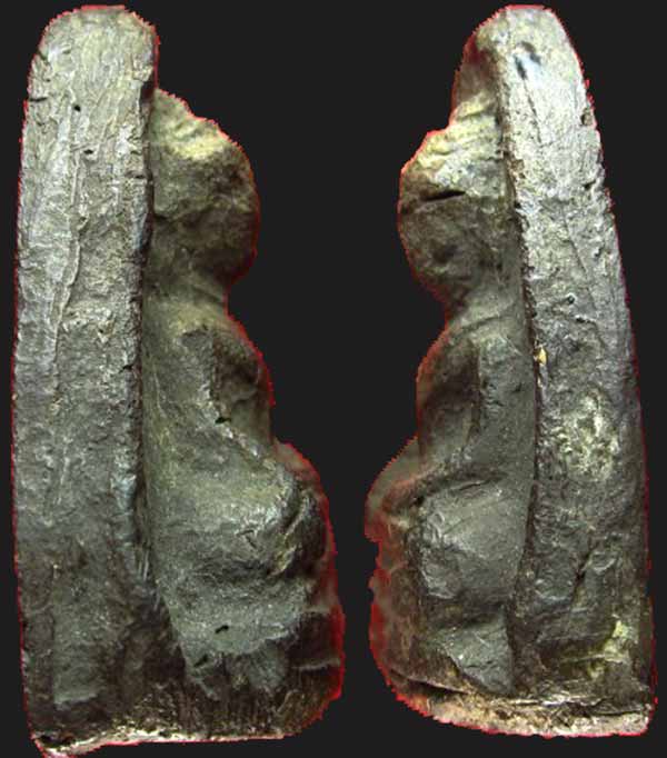 พระโป้เนื้อดำ ปีกกว้าง พระกรุ..กรุงเก่าอยุธยา...