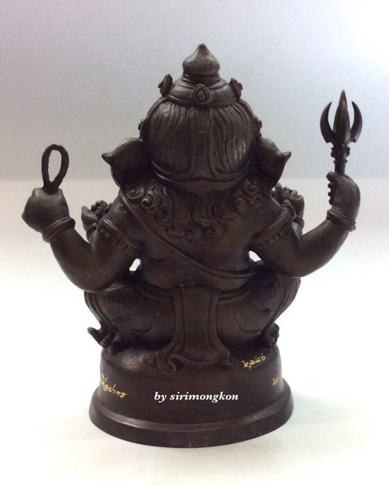 พระพิฆเนศ ปางนั่งบรมครู รุ่น 100 ปี กรมศิลปากร ขนาดบูชา หน้าตัก 4 นิ้วครึ่ง เนื้อโลหะผสม No.2881