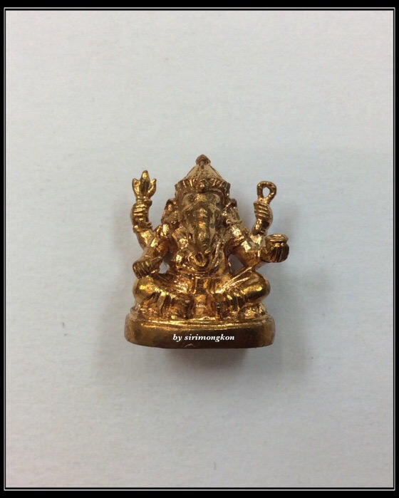 พระพิฆเนศ รุ่นบังเกิดทรัพย์ ปี49 เนื้อสัตตโลหะ ปลุกเสกโดย หลวงปู่หงษ์ ณ ปราสาทพนมรุ้ง กล่องเดิม