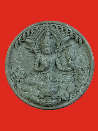 สุดยอดแห่งพุทธศิลป์ อภิปัญญามหาเศรษฐี เนื้อว่านสีดำ ขนาด 3.5 ซม.