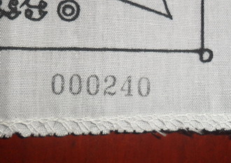 	ผ้าเช็ดหน้ามหาพรหมสี่หน้า หลวงปู่หมุน ฐิตสีโล วัดบ้านจาน รุ่นไตรมาสชนะมาร 44 ปี2544